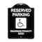 Signmission Reserved Parking Maximum Penalty $250 With HandicappedAluminum Sign, 18" L, 24" H, BW-1824-23065 A-DES-BW-1824-23065 - alternate 1